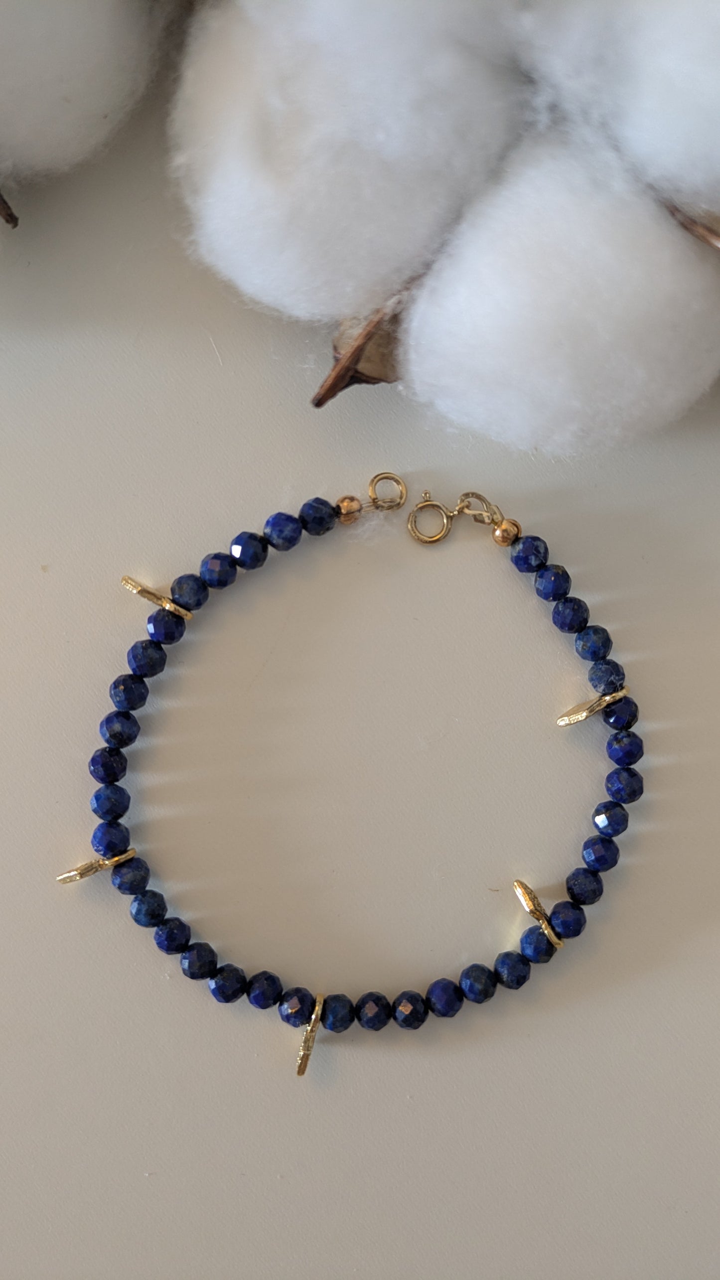 BRACELET COLLECTION BLEU OR