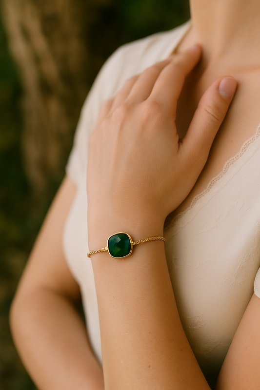 Bracelet Emeraude - Re'Naître en Mai